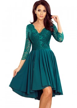 Елегантна асиметрична рокля в зелен цвят 210-8