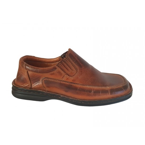 Мъжки обувки в кафяв цвят от естествена кожа  | Alba.bg