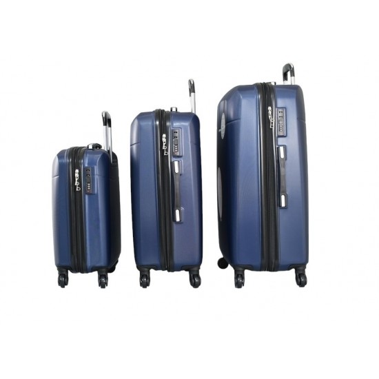 Комплект от 3 куфара ABS - Син | Alba.bg Комплект от 3 куфара ABS - Син | Alba.bg