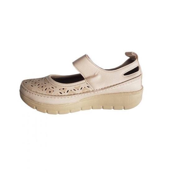 Дамски ежедневни обувки в бежово SL011  | Alba.bg