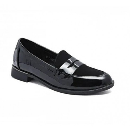 Ежедневни дамски обувки в черно, нисък ток  | Alba.bg