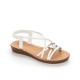 Ежедневни дамски равни сандали в бяло C8  | Alba.bg