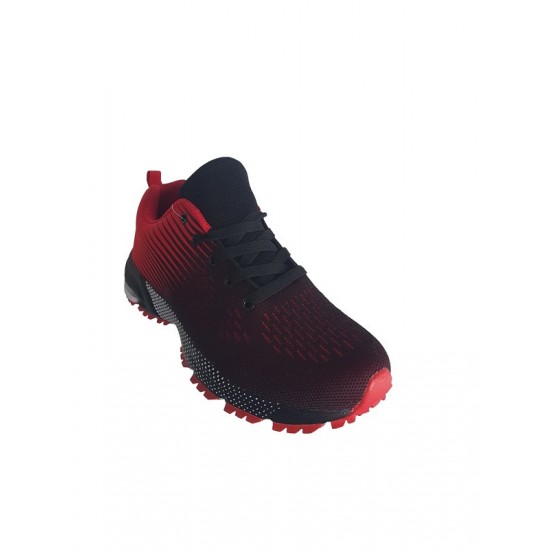 Мъжки мрежести маратонки в черно и червено SM010  | Alba.bg