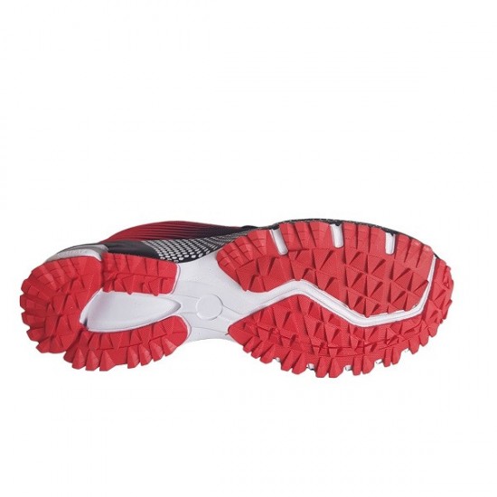 Мъжки мрежести маратонки в черно и червено SM010  | Alba.bg