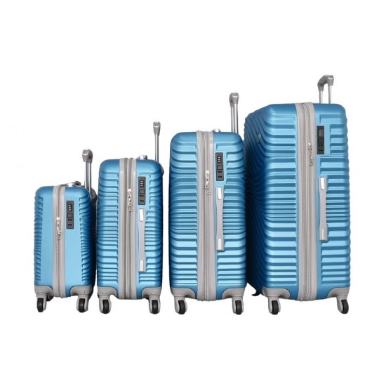 Комплект от 4 куфара ABS - Светлосин | Alba.bg Комплект от 4 куфара ABS - Светлосин | Alba.bg