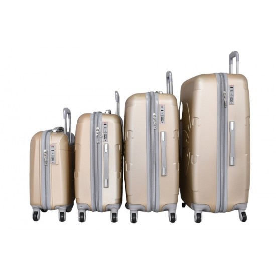 Комплект от 4 куфара ABS - Шампанско | Alba.bg Комплект от 4 куфара ABS - Шампанско | Alba.bg