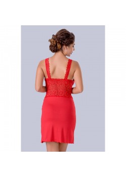 Дамска дантелена нощница в червен цвят Дамска дантелена нощница в червен цвят