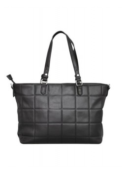 Дамска чанта от еко кожа в черен цвят - среден размер Дамска чанта от еко кожа в черен цвят - среден размер