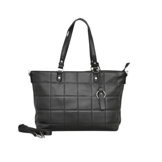 Дамска чанта от еко кожа в черен цвят - среден размер | Alba.bg Дамска чанта от еко кожа в черен цвят - среден размер | Alba.bg