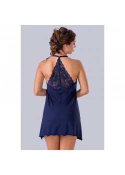 Дамска дантелена нощница в тъмносин цвят MT333 Дамска дантелена нощница в тъмносин цвят MT333