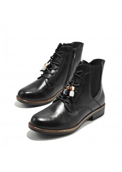 Дамски боти с нисък ток в черен цвят TT29 Дамски боти с нисък ток в черен цвят TT29