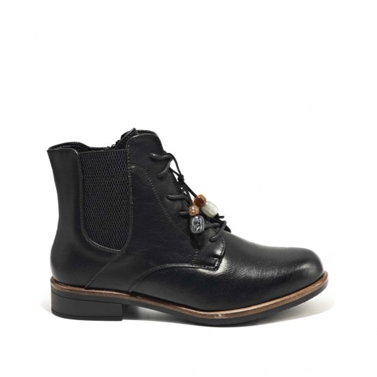 Дамски боти с нисък ток в черен цвят TT29  | Alba.bg