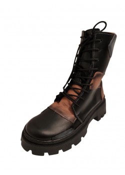 Български дамски кубинки от естествена кожа TG332