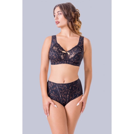 Дантелен Soft сутиен в черно/кафяво без банели TS003 | Alba.bg Дантелен Soft сутиен в черно/кафяво без банели TS003 | Alba.bg