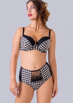 Дантелен сутиен за среден и голям бюст в бяло и черно VB002 Дантелен сутиен за среден и голям бюст в бяло и черно VB002