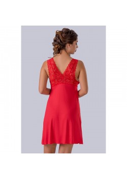 Дамска дантелена нощница в червен цвят КК32 Дамска дантелена нощница в червен цвят КК32