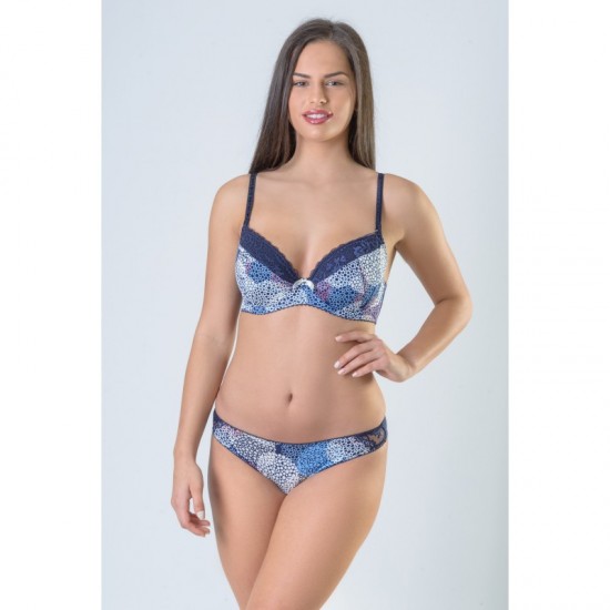 Елегантен сутиен с дантела в син цвят BP44 | Alba.bg Елегантен сутиен с дантела в син цвят BP44 | Alba.bg