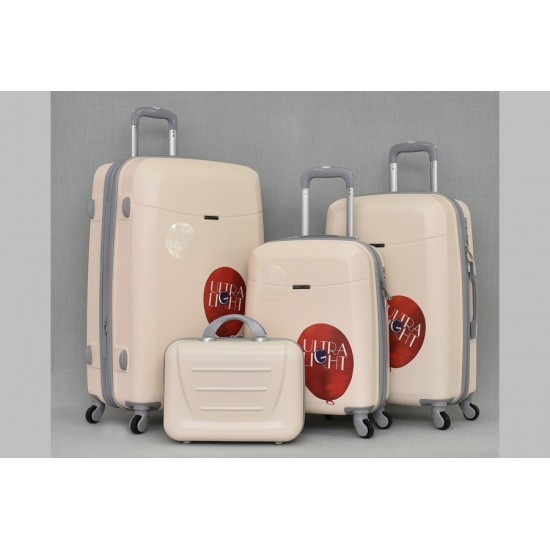 Комплект 3 куфара и чанта за ръчен багаж бежов цвят LP223 | Alba.bg Комплект 3 куфара и чанта за ръчен багаж бежов цвят LP223 | Alba.bg