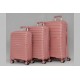 Комплект от 3 куфара - Полипропилен - цвят розов  | Alba.bg