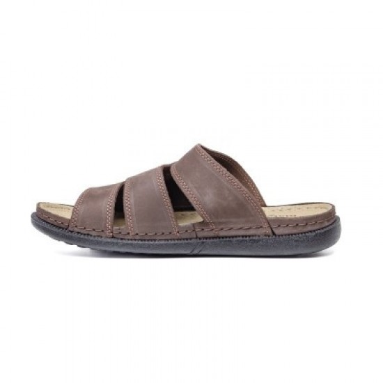 Мъжки отворени чехли в кафяв цвят S890  | Alba.bg