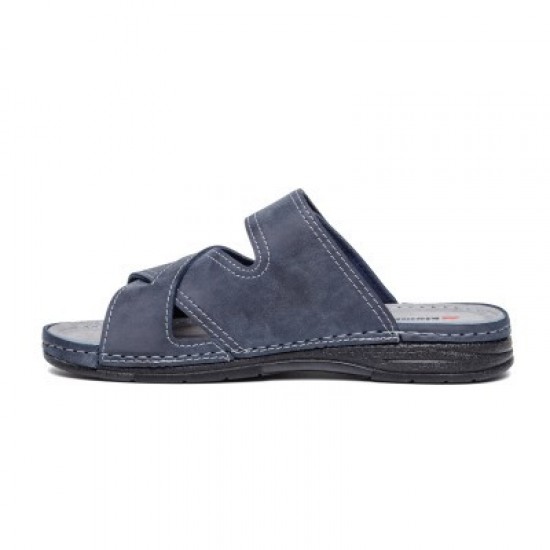 Мъжки отворени чехли в тъмно син цвят W4082  | Alba.bg