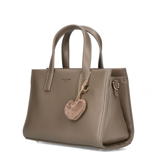 Дамска чантичка David Jones в сив цвят WB003  | Alba.bg