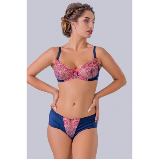 Soft сутиен с меки чашки в син и оранжев цвят за малък и среден бюст SS007 | Alba.bg Soft сутиен с меки чашки в син и оранжев цвят за малък и среден бюст SS007 | Alba.bg