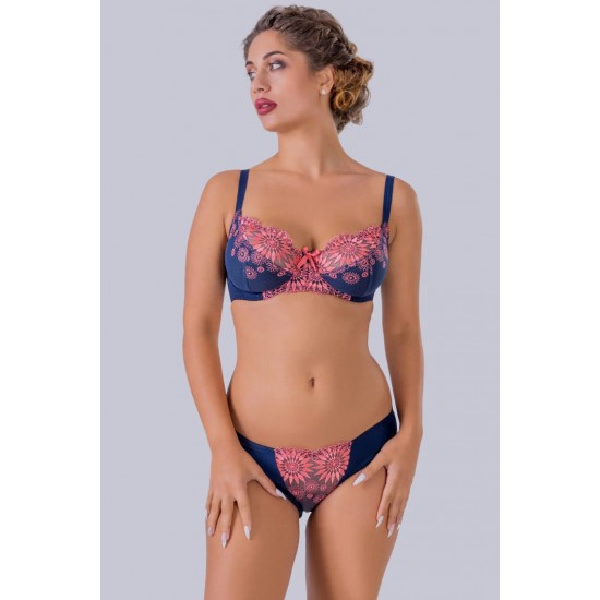 Soft сутиен с меки чашки в син и оранжев цвят за среден и голям бюст SS008 | Alba.bg Soft сутиен с меки чашки в син и оранжев цвят за среден и голям бюст SS008 | Alba.bg