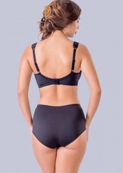 Дантелен Soft сутиен в черно/кафяво без банели TS003 Дантелен Soft сутиен в черно/кафяво без банели TS003