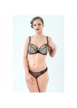 Сутиен Push Up в черно и бежаво за кърмачки APP22