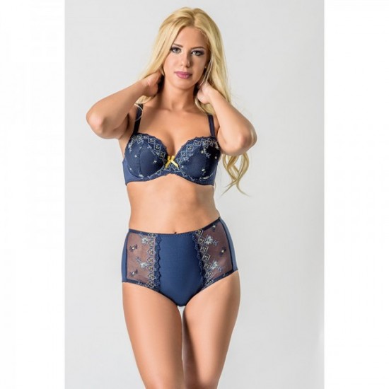 Сутиен в тъмносин цвят с фина бродерия AB144 | Alba.bg Сутиен в тъмносин цвят с фина бродерия AB144 | Alba.bg