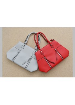 Дамска чанта от еко кожа с две отделения - различни цветове