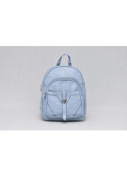 Дамска раница от еко кожа в светлосин цвят