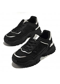 Дамски маратонки в черен цвят PR04 Дамски маратонки в черен цвят PR04