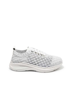 Дамски спортни обувки в бял цвят, мрежести FF991 Дамски спортни обувки в бял цвят, мрежести FF991