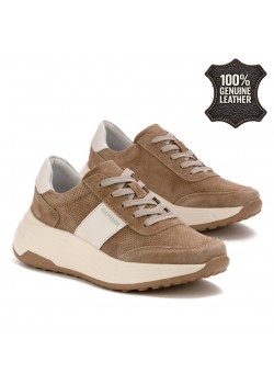 Дамски маратонки от естествен велур в кафяв цвят GL559