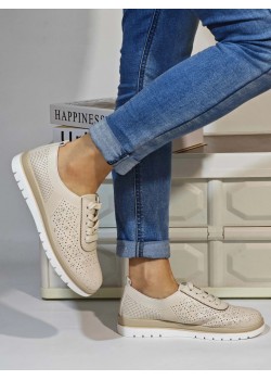 Ежедневни дамски обувки в бежов цвят V343