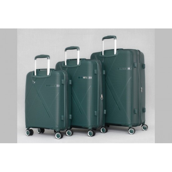 Комплект 3 броя куфари - Полипропилен 9914 цвят петрол  | Alba.bg
