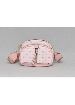 Мини чантичка от еко кожа в розов цвят