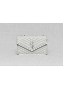 Мини чантичка от еко кожа в сив цвят