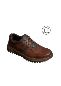 Мъжки обувки от естествена кожа в кафяв цвят E41