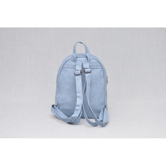 Дамска раница от еко кожа в светлосин цвят  | Alba.bg