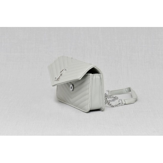 Мини чантичка от еко кожа в сив цвят  | Alba.bg